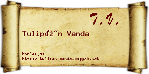 Tulipán Vanda névjegykártya